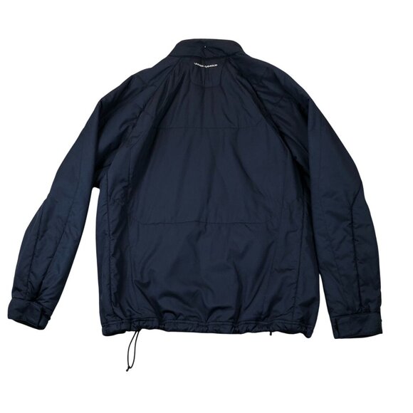 Under Armour Mens Windbreaker Jacket Large Navy Full Zip Outdoors High Neck - Picture 2 of 11